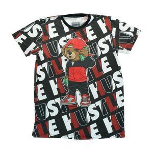 Hustle Cant hear Over Tee Shirt‎ Black Mens Large Logo Retro 00s